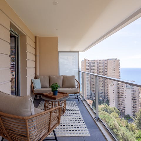 Take in that spectacular panorama from the large south-facing balcony