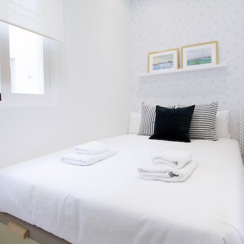 Wake up in the comfortable bedroom feeling rested and ready for another day of Madrid sightseeing