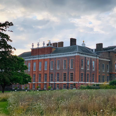 Explore Kensington Palace and Gardens, an eight-minute stroll away