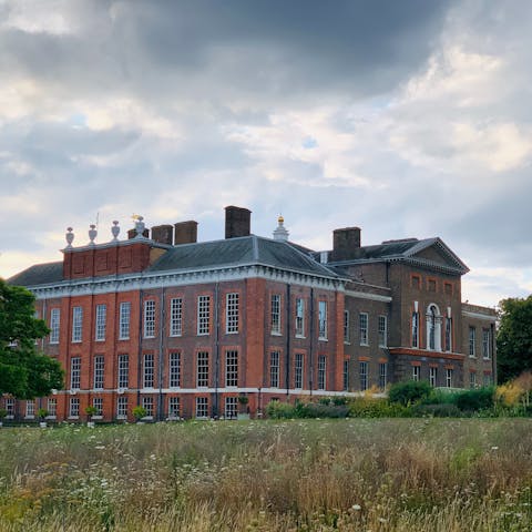 Admire Kensington Palace, a twelve-minute walk from this home