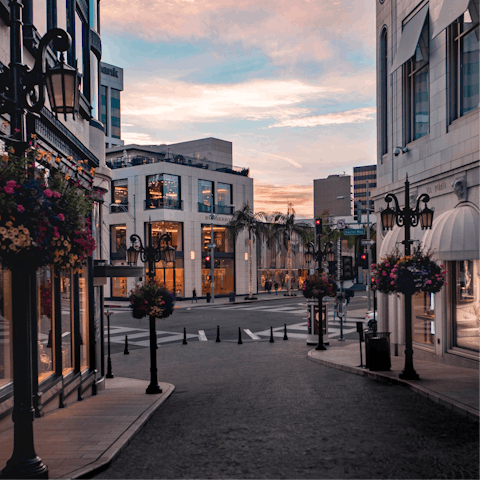 Shop on Rodeo Drive in Beverly Hills, only a quick drive away