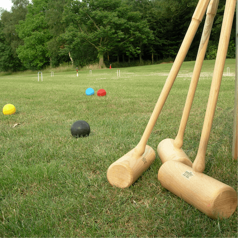 Try your hand at a round of croquet out on the lawn