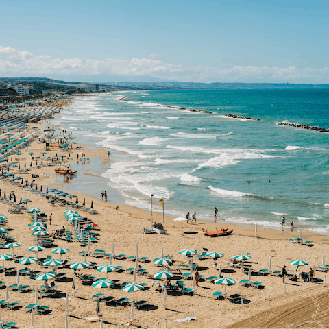 Head to Viareggio Beach for a day in the sun in a thirty-minute drive