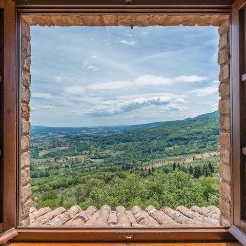 Gaze out over the stunning landscapes from your privileged hilltop location