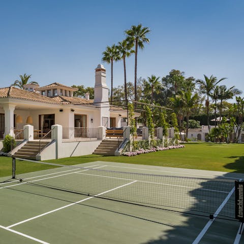 Have a tennis tournament at the on-site court