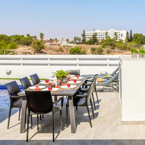 Dine alfresco on souvlakia, prepared on the barbecue