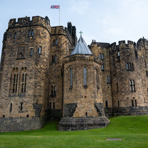 Pay a visit to Alnwick Castle, just six minutes from your cottage on foot