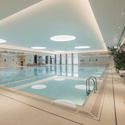 Wind down with a relaxing swim in the shared pool