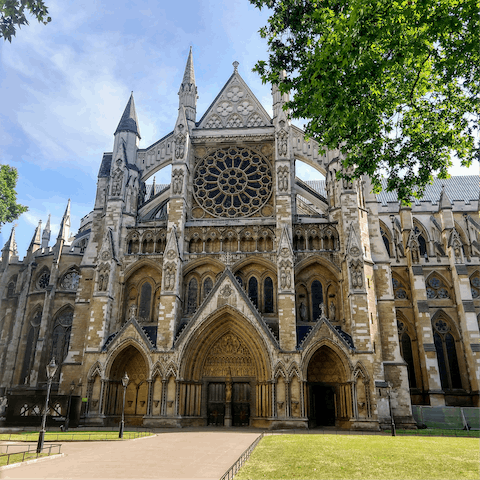 Visit Westminster Abbey, a five-minute stroll from your door
