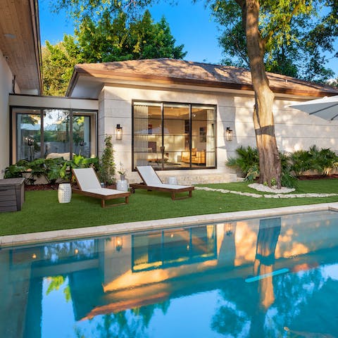 Lounge around the pool in the Florida sunshine 