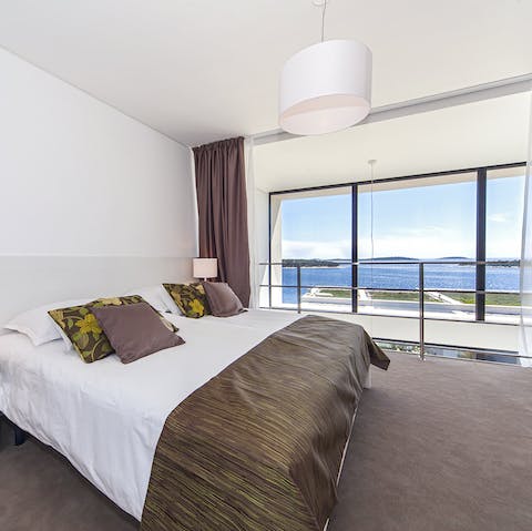 Admire the stunning sea views from the main bedroom