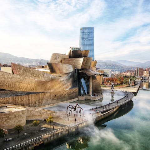 Visit Bilbao's Guggenheim Museum on a daytrip, a little over an hour away 