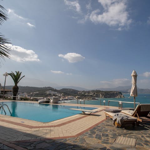 Cool off with a quick dip in the shared swimming pool before lunch