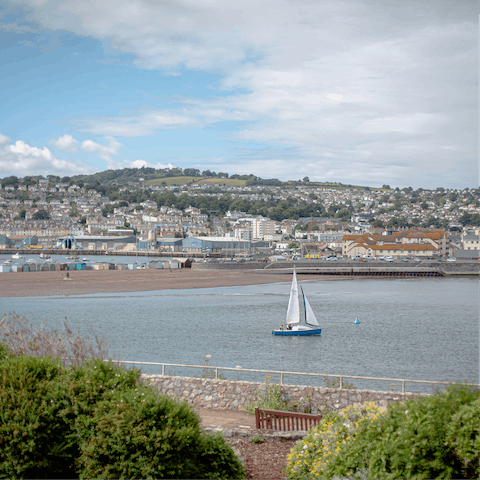 Walk up the Devon coastline to Torquay in just over an hour and treat yourself to fish and chips
