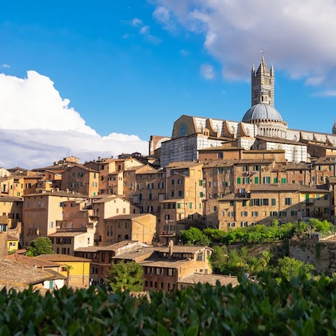 Sip Chianti in a piazza in Siena – it's forty-seven minutes away