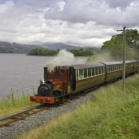 Take a joy ride on the Bala Lake Railway  with picturesque views