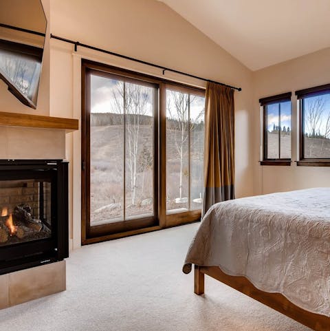 Fall asleep with toasty toes and calming views