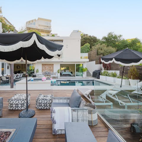 Spend blissful afternoons relaxing by the pool