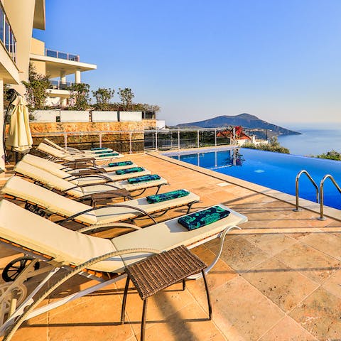 Take a nap on the loungers after a fun-filled day exploring the artisan markets and boutiques of Kalkan