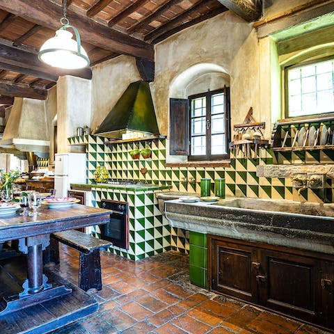 Cook up a feast Nonna would be proud of in the beautifully tiled kitchen