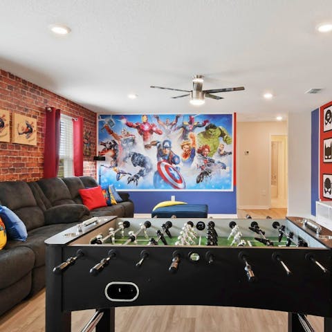 Cherish those fun times with the family in the games room 