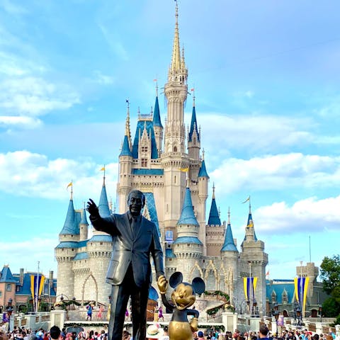 Visit the fabled Disney World, a fifteen-minute drive away 