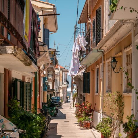 Drive twenty minutes and explore Lefkada Town