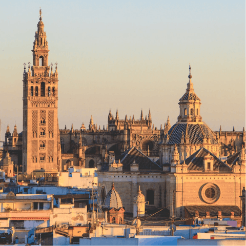 Visit the beautiful Seville Cathedral, 350 metres away