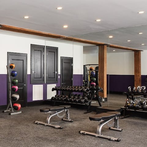 Sweat it out in the fully-equipped gym