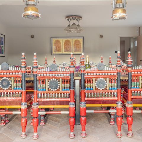 Have family dinners to remember at the beautiful Indian dining table