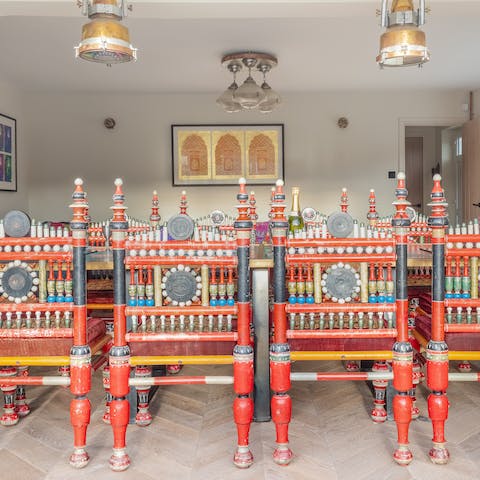 Have family dinners to remember at the beautiful Indian dining table