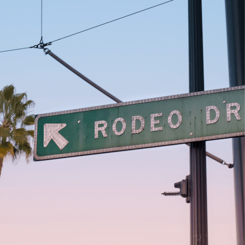 Step outside and take the short stroll to Rodeo Drive