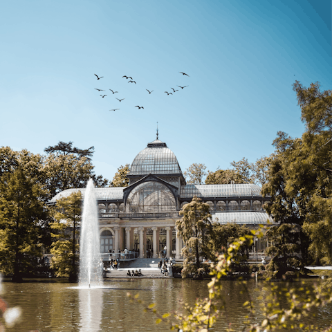 Take a stroll around El Retiro Park – within walking distance