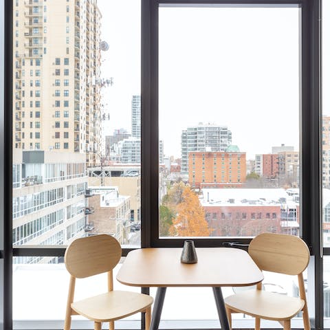 Get some work done at the desk with city views