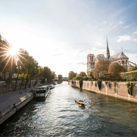 Spend the afternoon strolling along the Seine