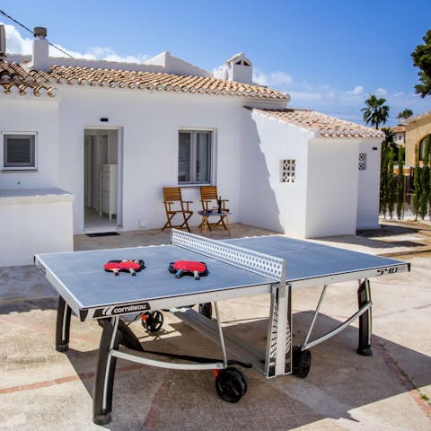 Get competitive with an afternoon game on pingpong on the terrace