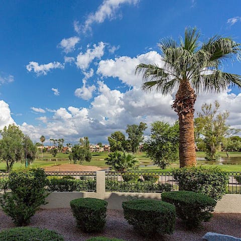 Take in the views of the golf course
