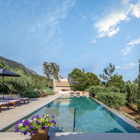 Relax by the pool or take a refreshing dip in complete privacy