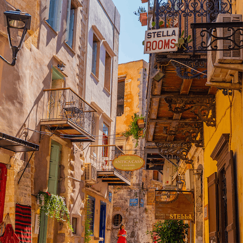 Spend the day in colourful Chania, just over a thirty-minute drive away