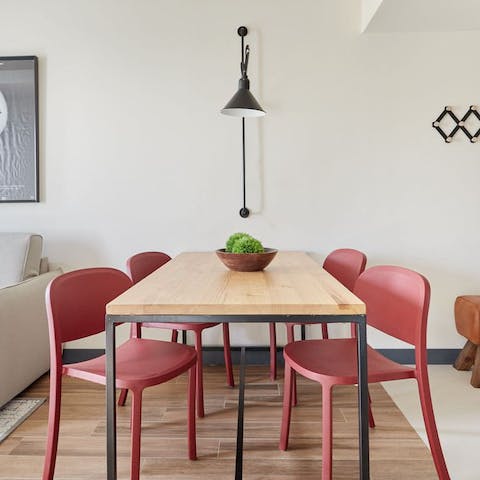Set the table for a home-cooked meal