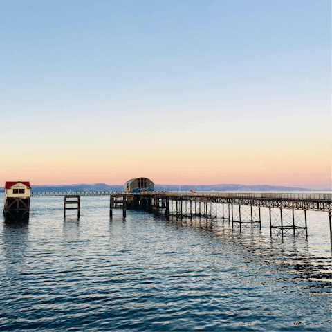 Take a stroll along Mumbles Pier – a nine minute drive away