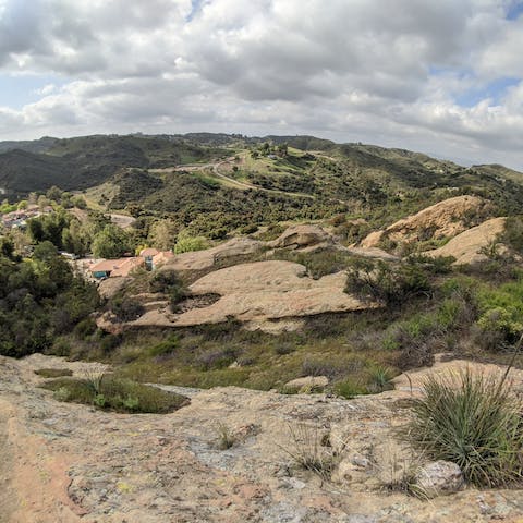 Hike the trails of Topanga, you can reach the routes within a twenty-minute drive