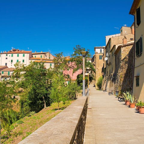 Explore the 16th-century centre of Scansano – it's a four-minute drive