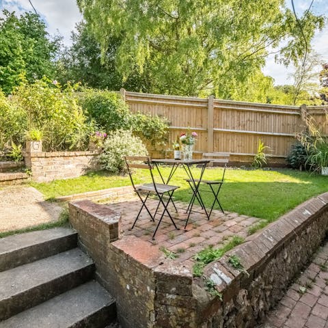 Enjoy afternoon tea in the garden, following a morning exploring the nearby town of Lewes
