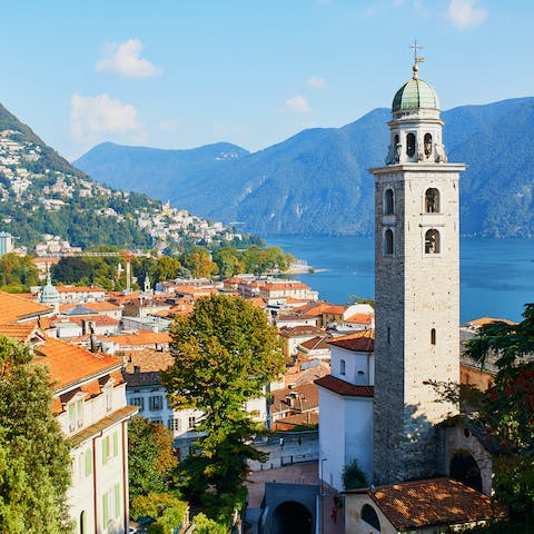 Explore the beautiful town of Paradiso, on the edge of Lake Lugano