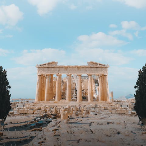 Explore the Acropolis and other ancient monuments – you're in a great central location