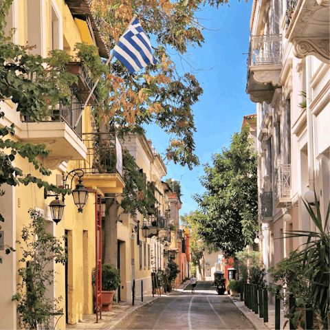 Meander along Athens' pretty streets with an ice cream