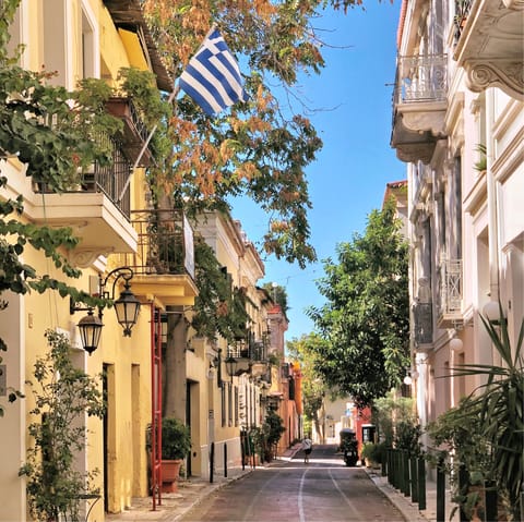 Meander along Athens' pretty streets with an ice cream