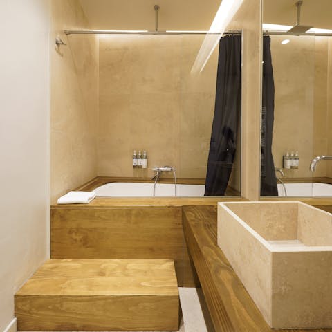 Treat yourself to an evening in the soaking tub after a day of touring the city on foot