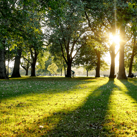 Take a fifteen-minute stroll to Hyde Park to enjoy the green space